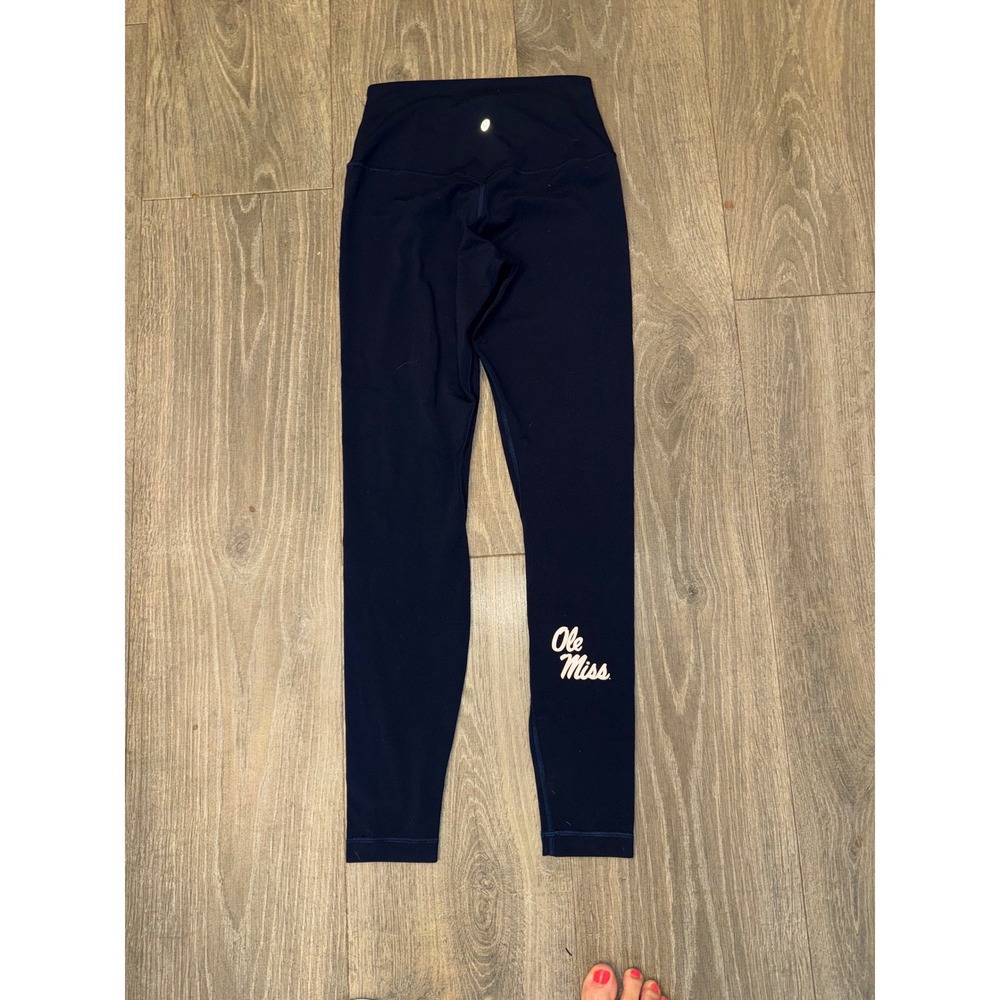 Lululemon Align High-Rise Pant 30" True Navy Ole Miss Rebels Logo Size 6 LW5DITS